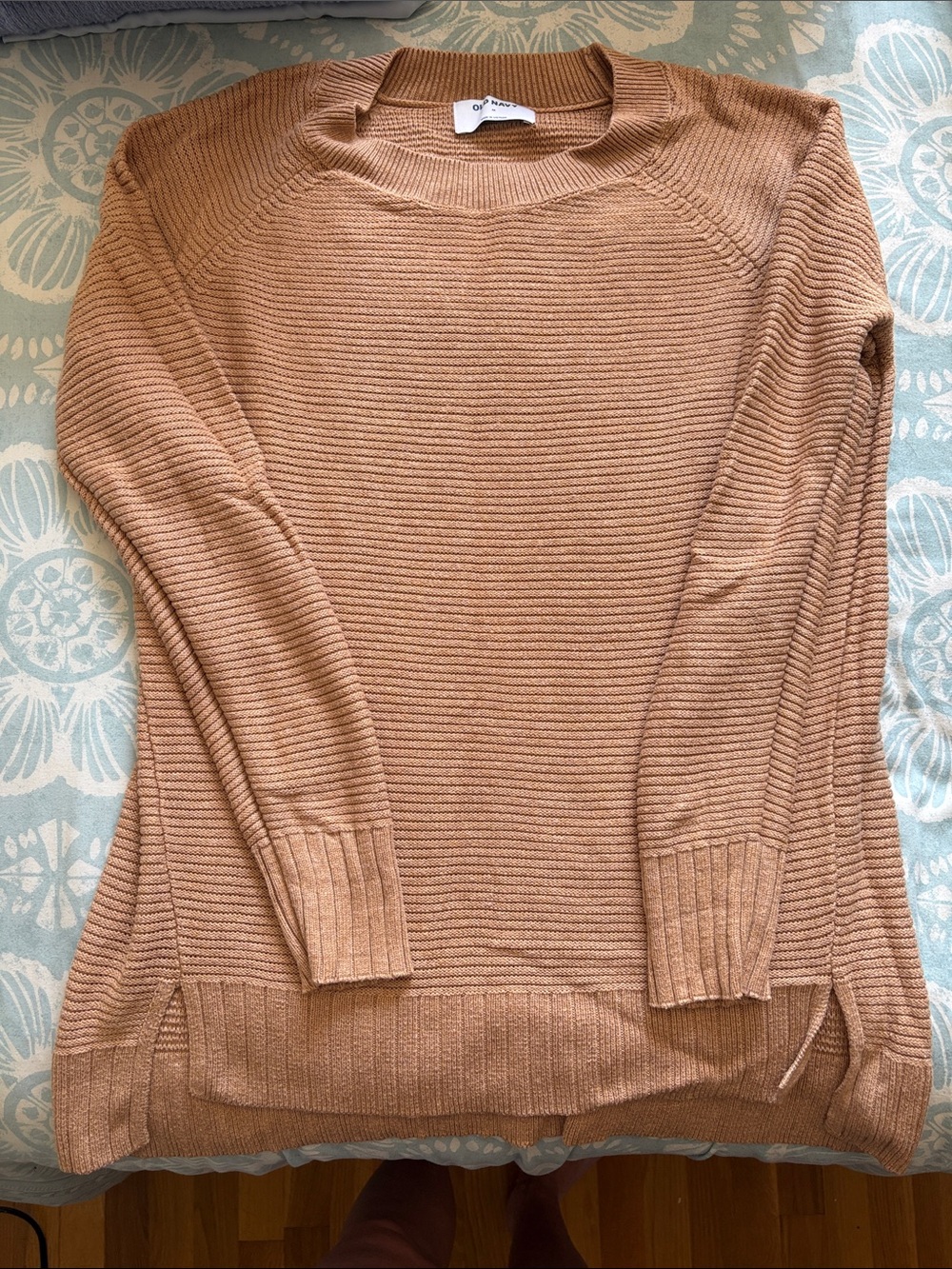 Old Navy Ribbed Crewneck Sweater - Tan Camel
